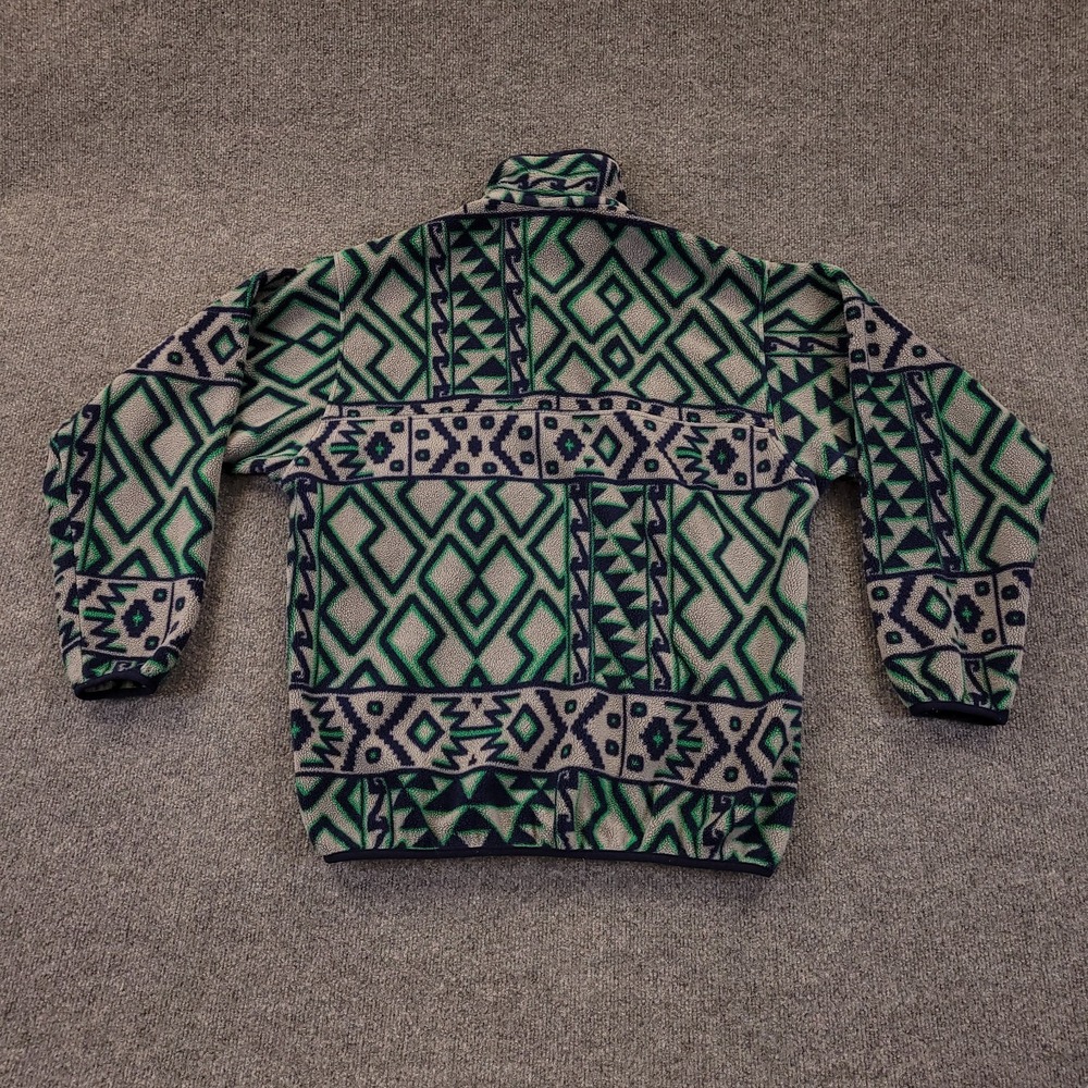 Patagonia Synchilla Snap T Fleece Pullover Mens Medium Aztec Southwestern Tribal - Picture 2 of 9